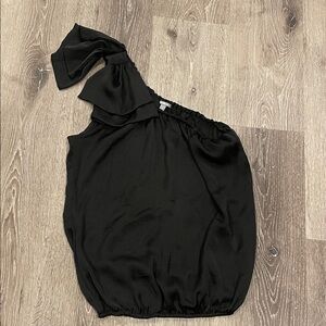 Charlotte Russe Black One-Shoulder Blouse